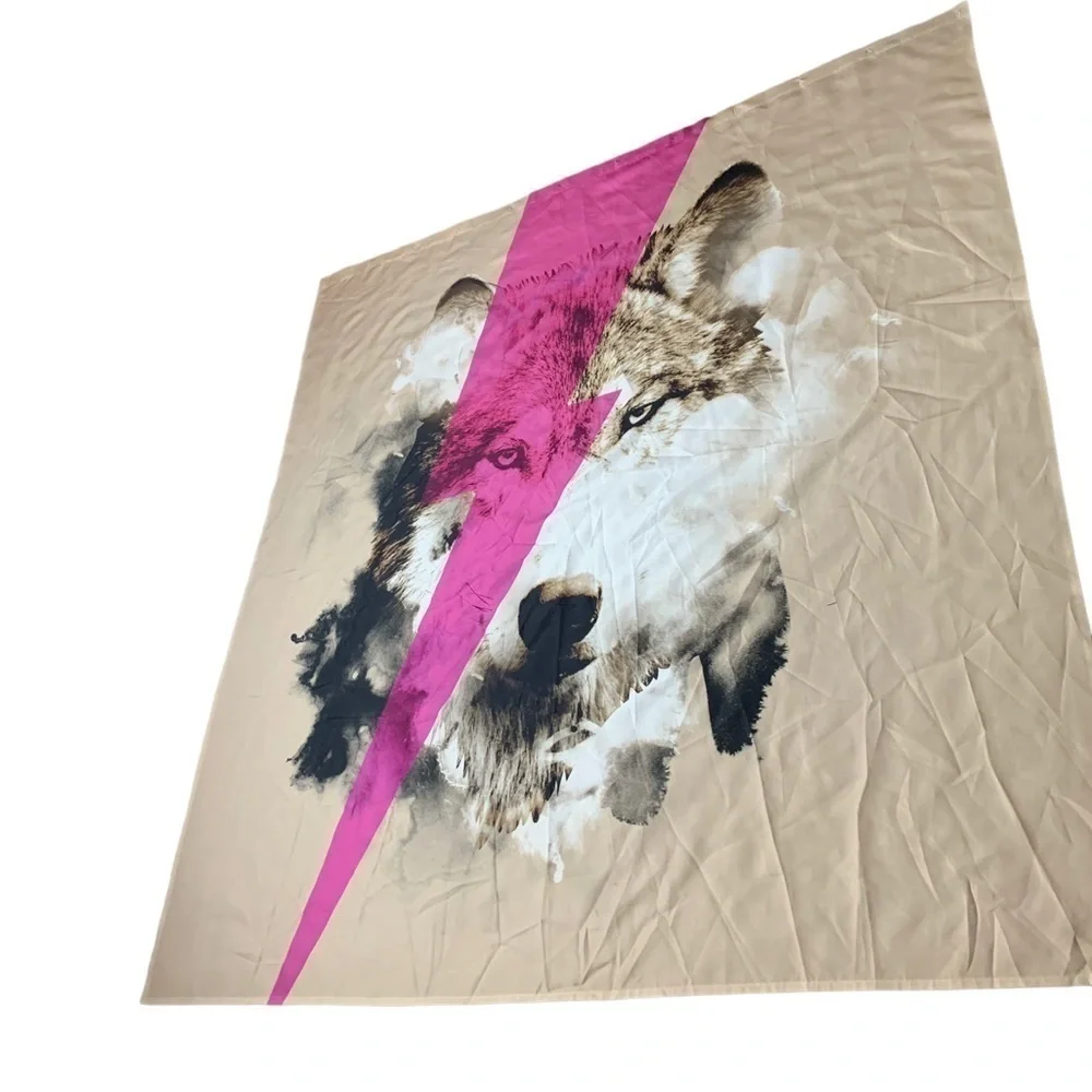 Deny Designs Bowie wolf shower curtain